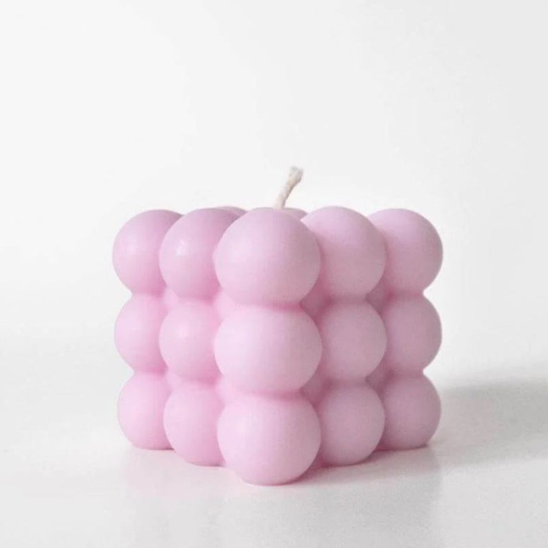 Lilac Pink Bubble Candle | Scented Designer Candle