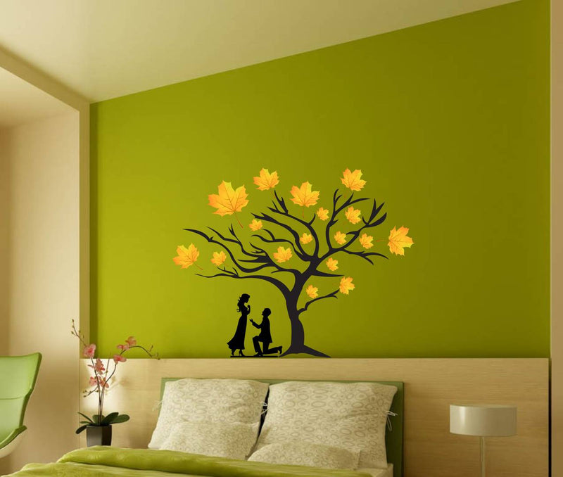 Wall Sticker Loving Couple Under A Tree Decorative Wall Sticker(48 cm X  61) - NiftyHomes