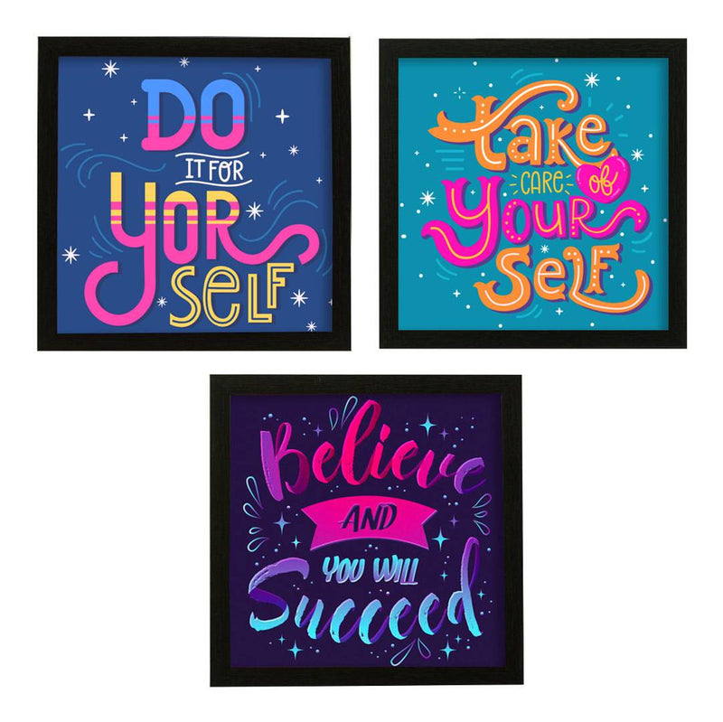 Motivating Wall Hanging Frame Pack Of 3 - NiftyHomes