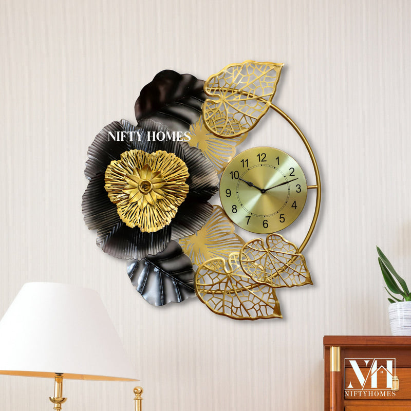 The Floral Mesh Wall Clock - NiftyHomes