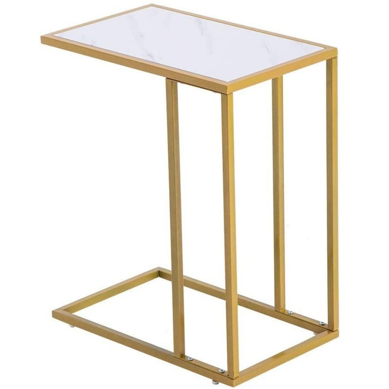Modern Edge | Marble Side Table - NiftyHomes