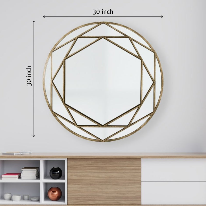 The Hex-Circle | Wall Mirror - NiftyHomes