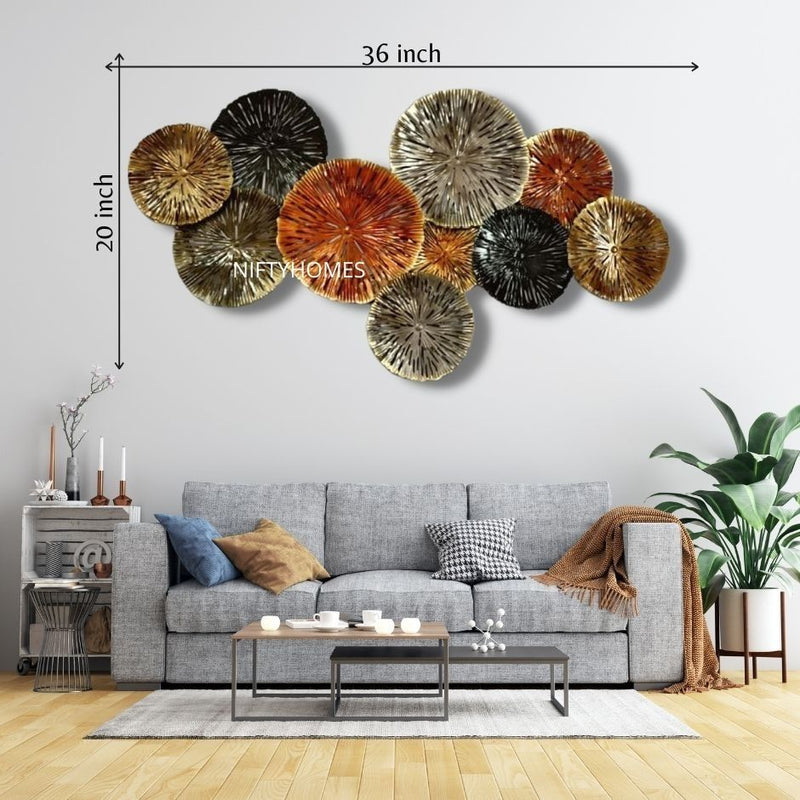 Blooming Flowers Metal Wall Art Panel | Wall Accent - NiftyHomes