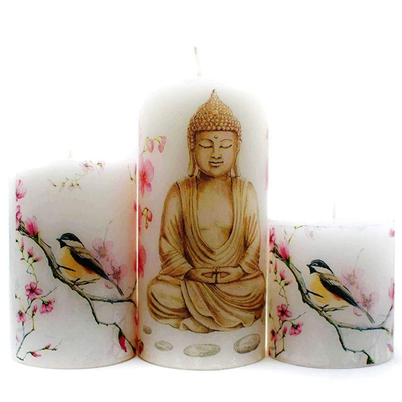 Mystic Buddha Pillar Candle | Scented Designer Candle