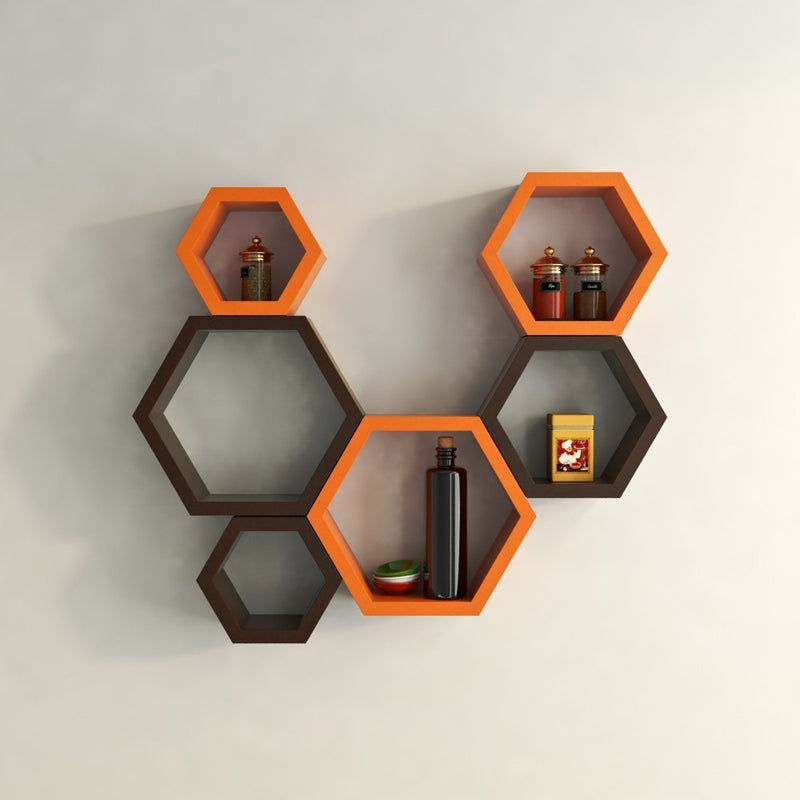 HoneyComb Wall Shelves | Wall Shelves - NiftyHomes