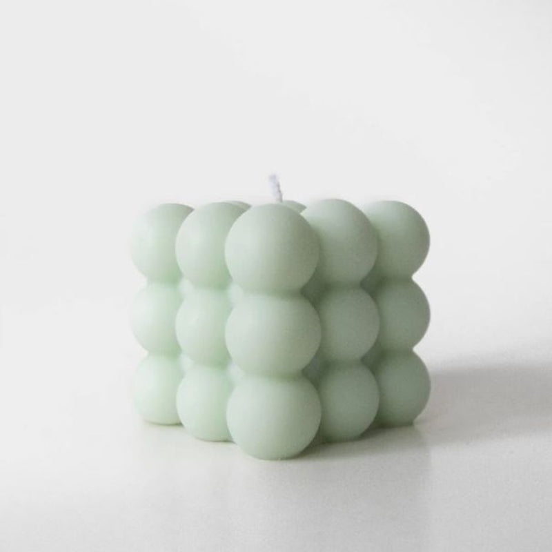 Subtle Green Bubble Candle | Scented Designer Candle