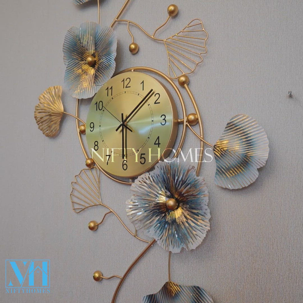 The Blissful Petals Wall Clock - NiftyHomes