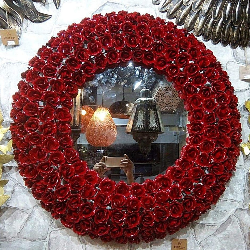 The Scarlet Roses | Wall Mirror - NiftyHomes