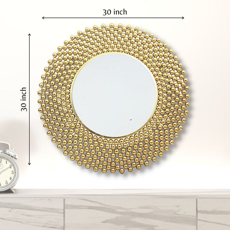 The Gold Beads | Wall Mirror - NiftyHomes