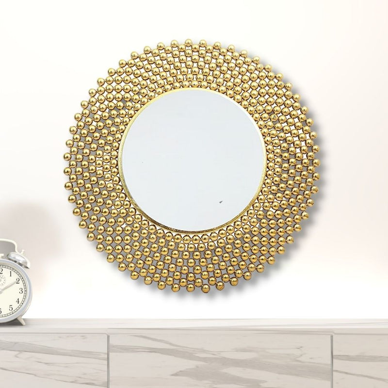 The Gold Beads | Wall Mirror - NiftyHomes