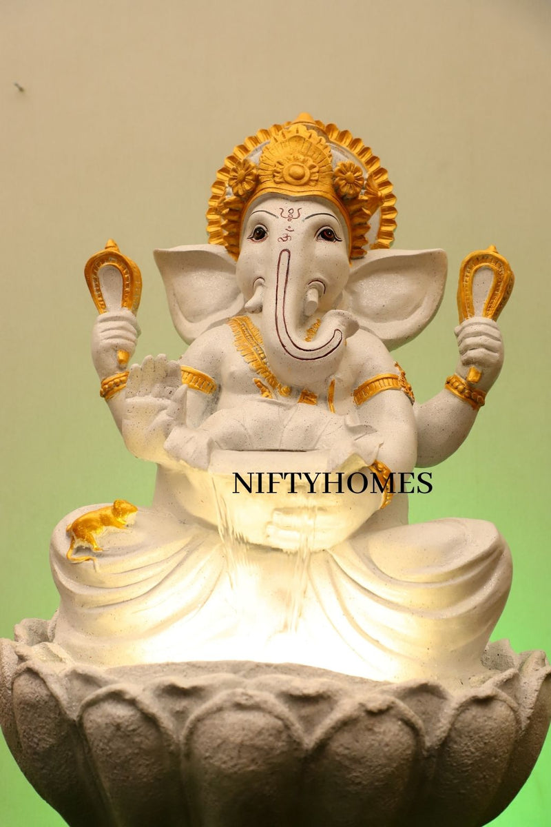 Lotus Ganesha | Water Fountain - NiftyHomes
