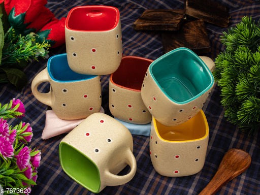 Multicolour Mug Sets (Pack of 6) - NiftyHomes