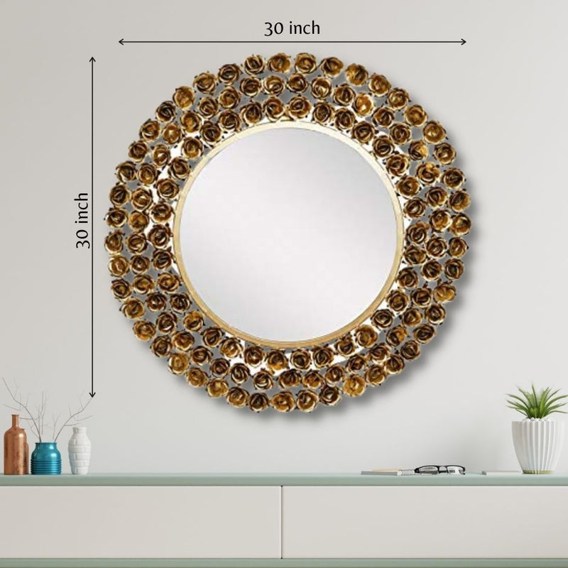 The Rustic Flowers | Wall Mirror - NiftyHomes