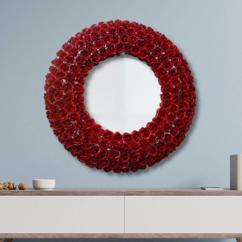 The Scarlet Roses | Wall Mirror - NiftyHomes