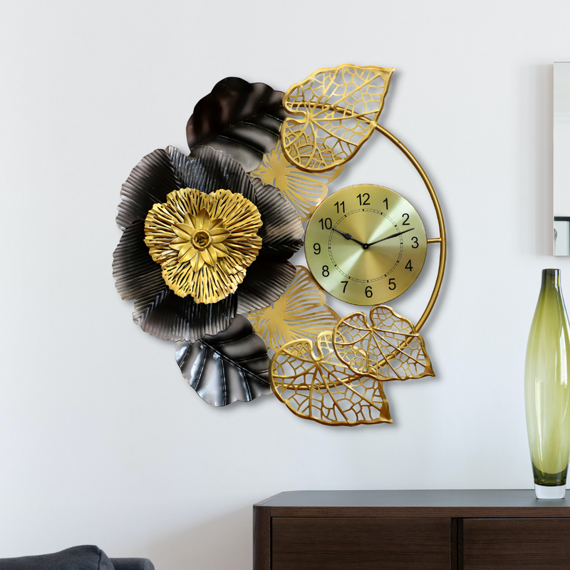 The Floral Mesh Wall Clock - NiftyHomes